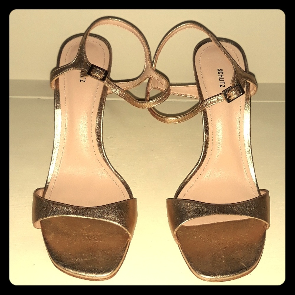 Schutz gold heels